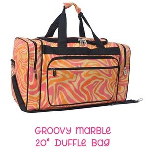 NEW Groovy Marble Canvas 20" Duffle Bag